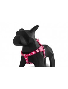 ZEE.DOG PINK SKULL STEP-IN HARNESS